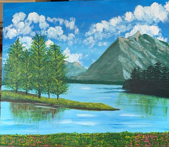 Flowery Horizon. Acrylic on Canvas